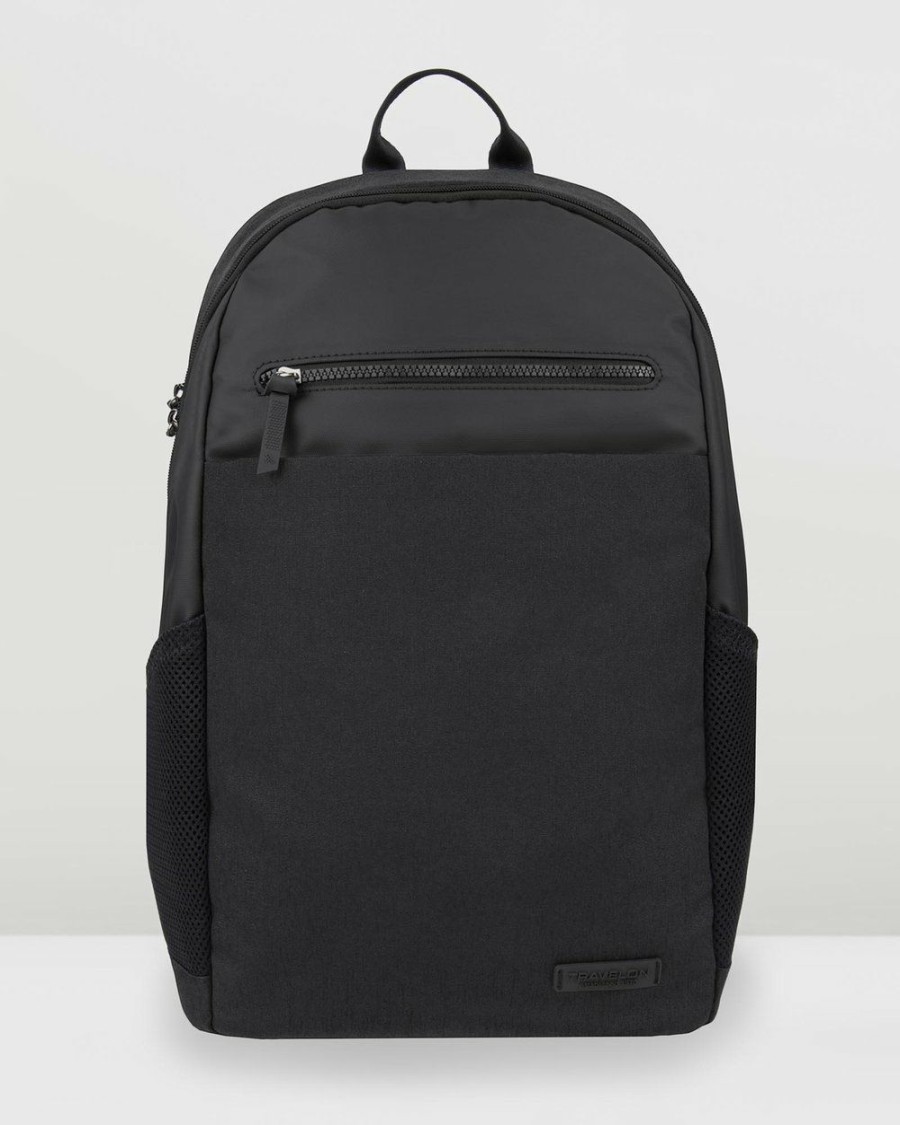 Bags * | Travelon Metro Laptop Backpack Black