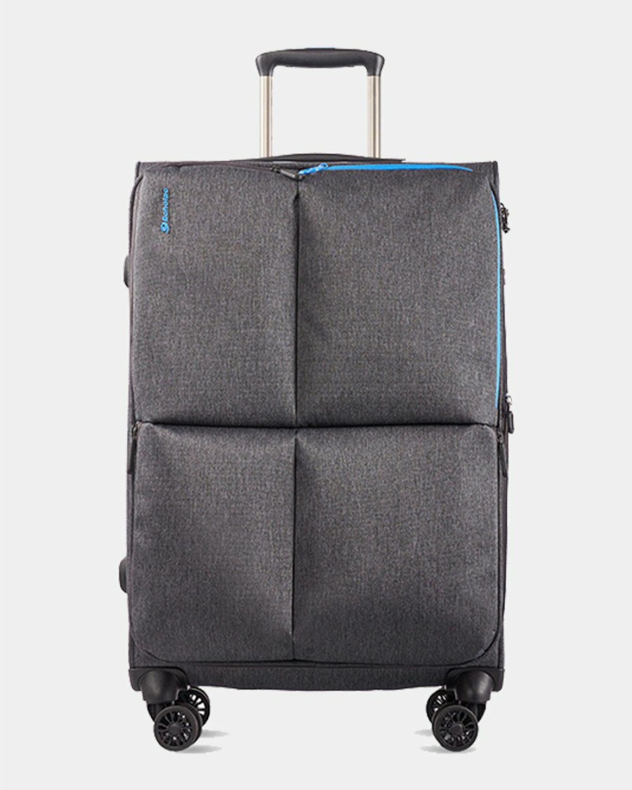 Travel And Luggage * | Echolac Japan Serpentine Echolac Medium Soft Side Case Grey Blue