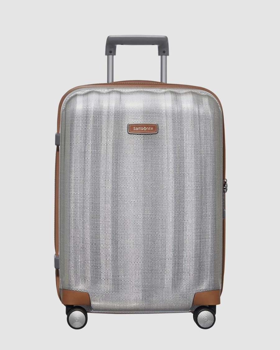 Travel And Luggage * | Samsonite Lite-Cube Dlx 55Cm Spinner Aluminium