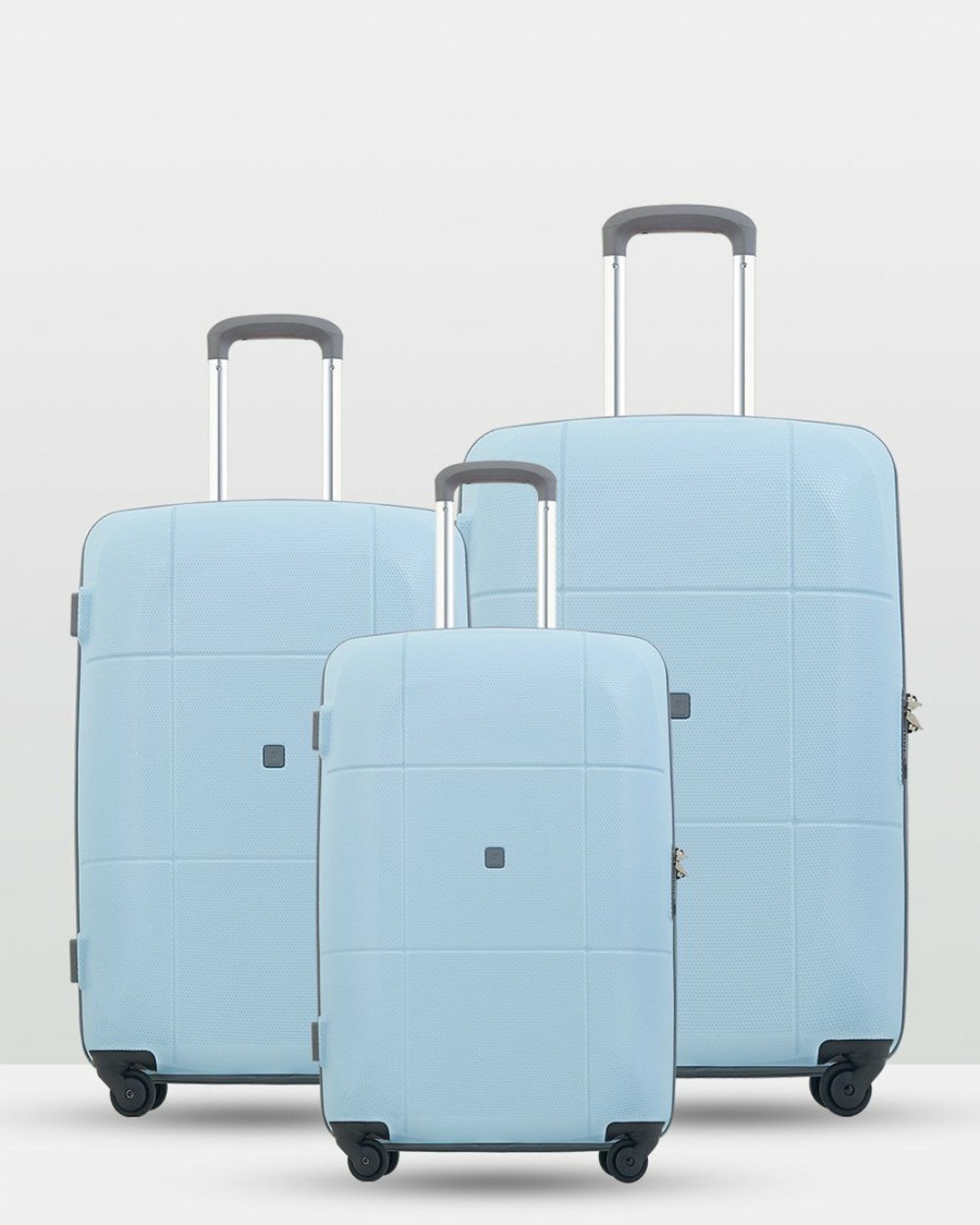 Travel And Luggage * | Echolac Japan Florence Hard Side 3 Piece Set Blue