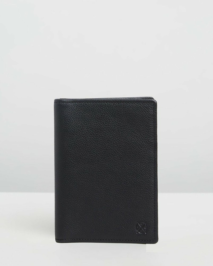 Travel And Luggage * | Stitch & Hide Atlas Passport Holder Black