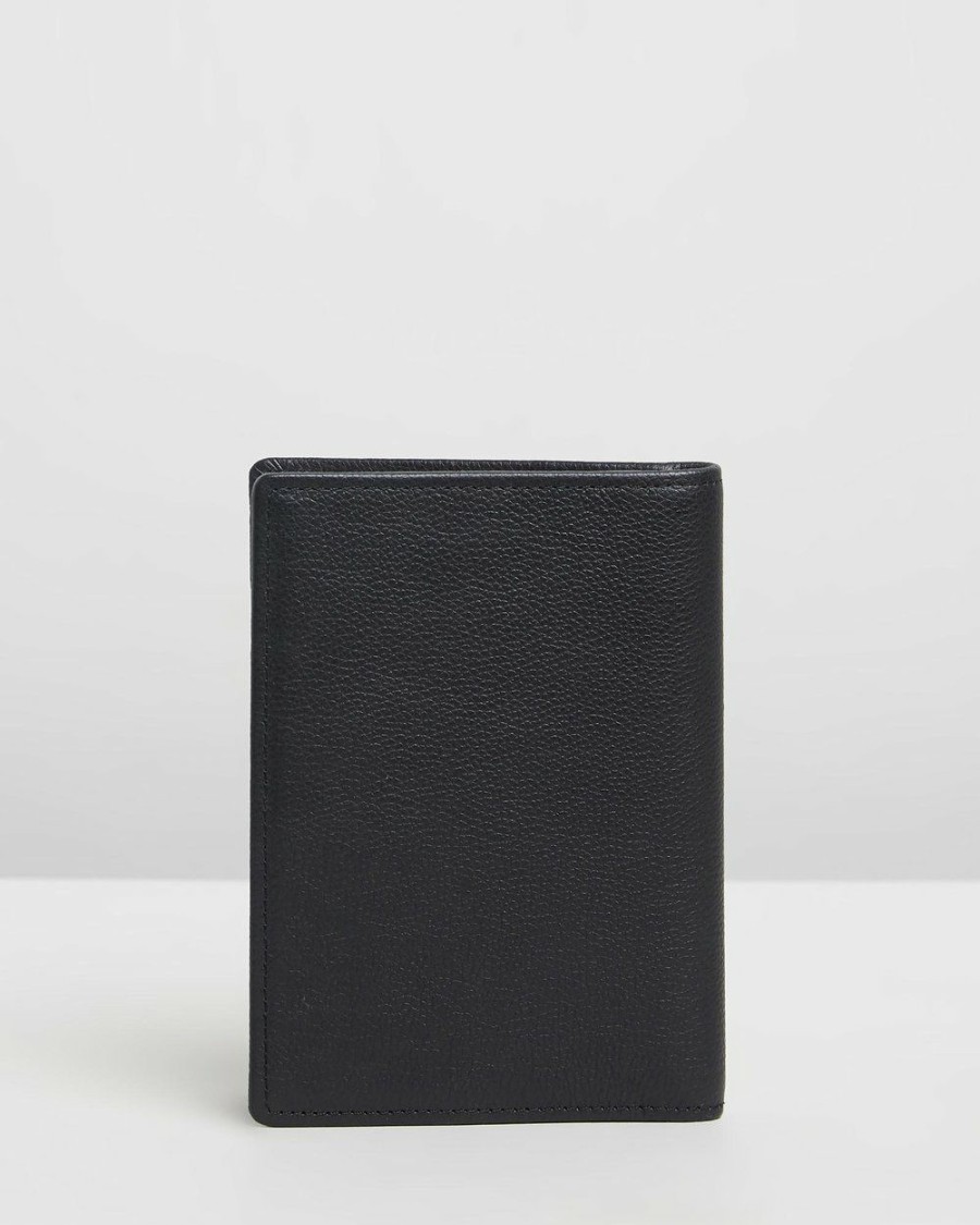 Travel And Luggage * | Stitch & Hide Atlas Passport Holder Black