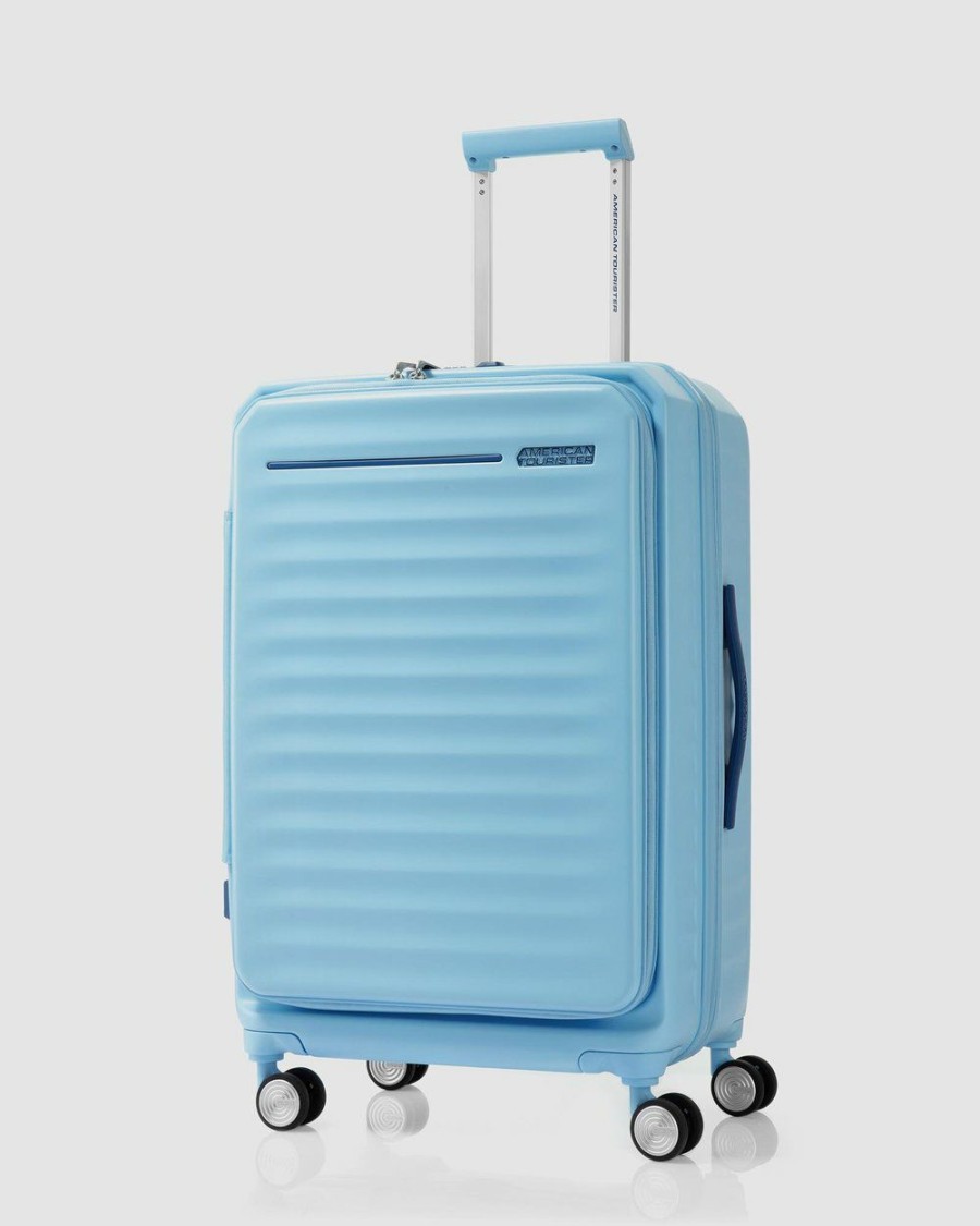 Travel Bags * | American Tourister Frontec Spinner 68/25 Expandable Tsa Aquamarine