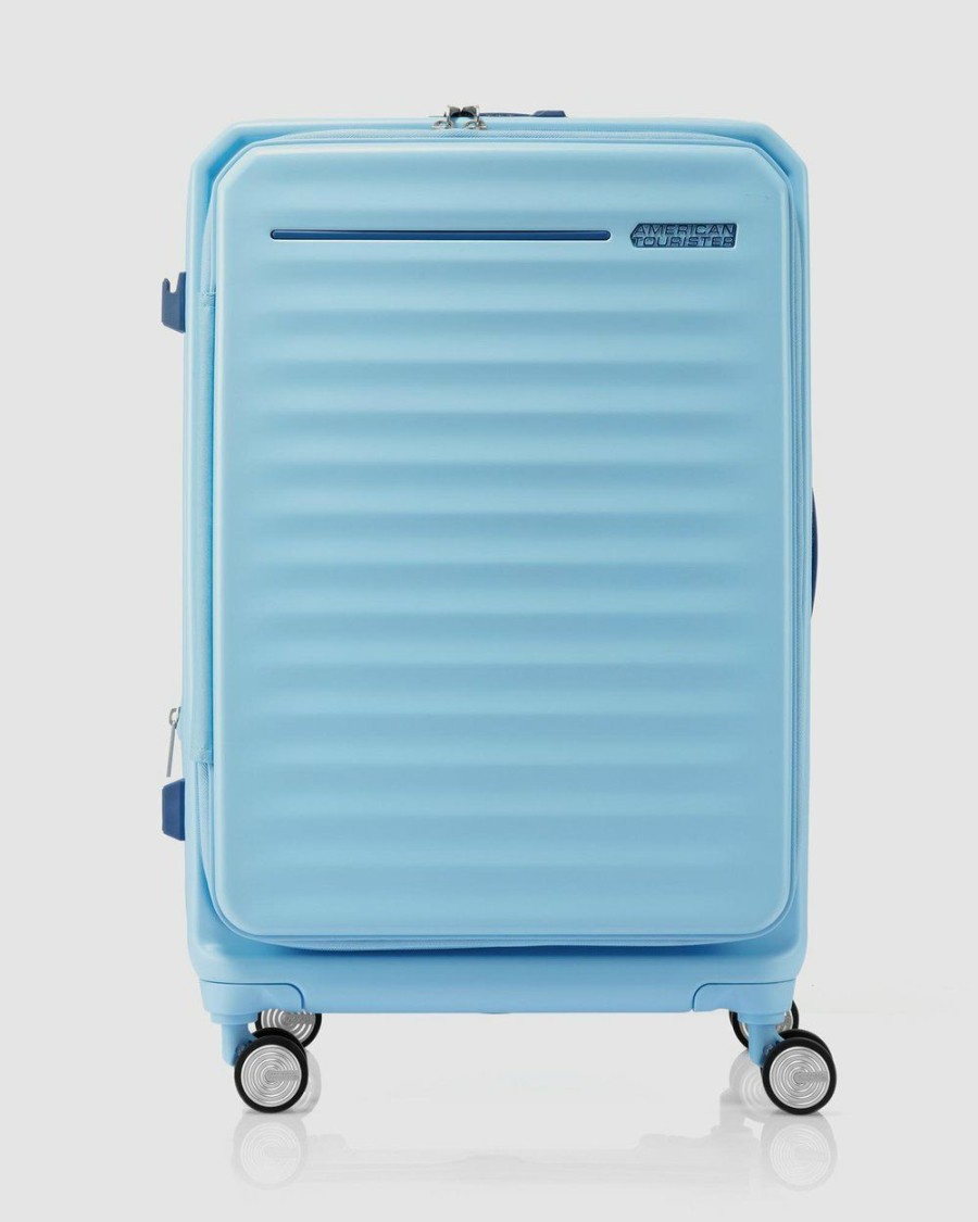 Travel Bags * | American Tourister Frontec Spinner 68/25 Expandable Tsa Aquamarine