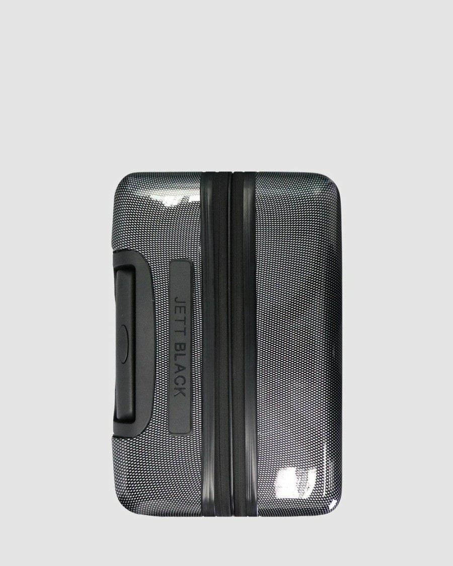 Travel And Luggage * | Jett Black Carbon Black Series Medium Suitcase Metallic Black