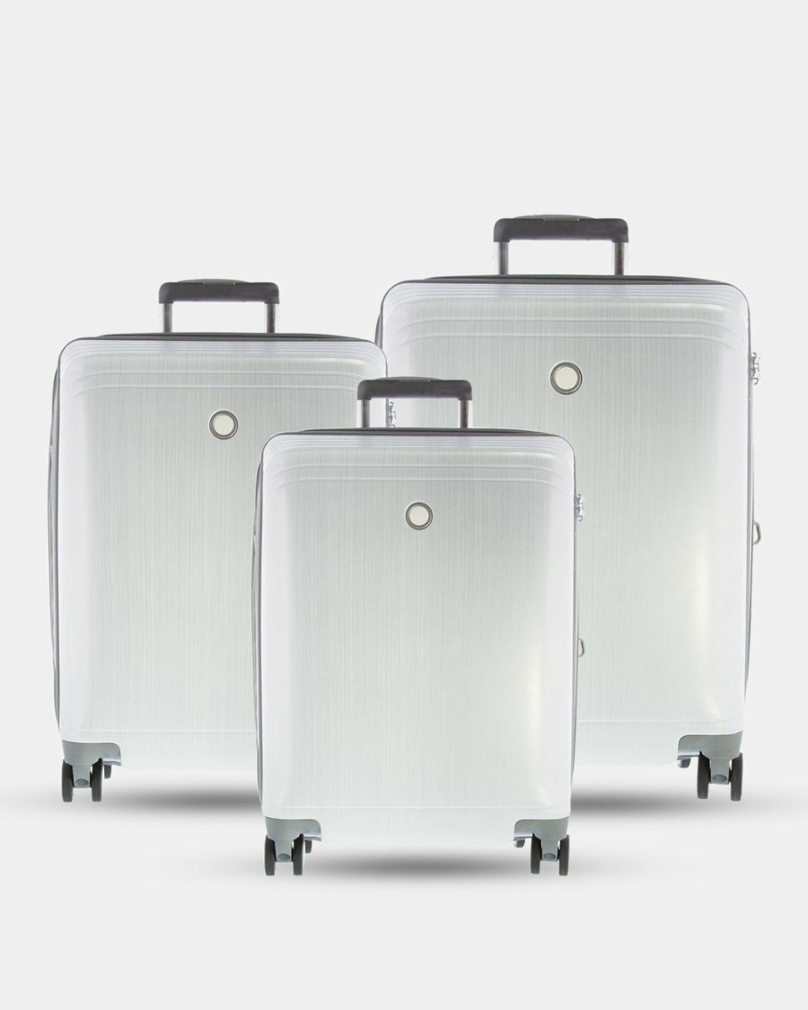 Travel Bags * | Echolac Japan Singapore Echolac 3 Piece Set White