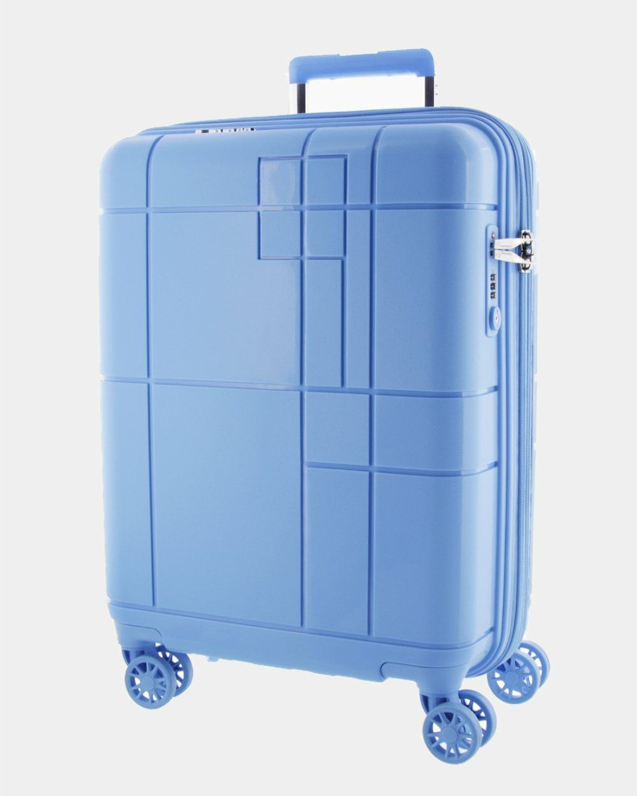 Travel Bags * | Echolac Japan Los Angeles Echolac Large Hard Side Case Blue