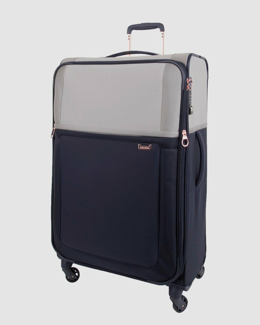 Travel And Luggage * | Samsonite Uplite Softside 78Cm Spinner Pearl & Blue