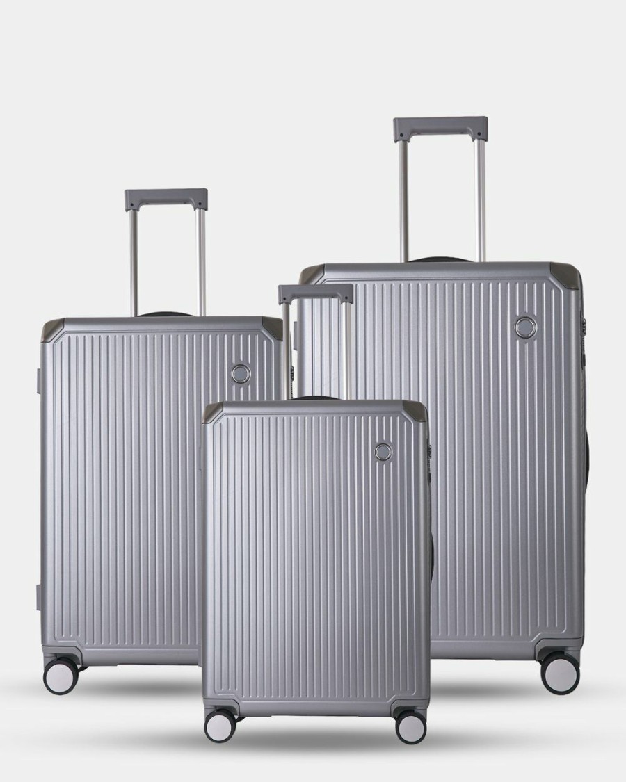 Travel Bags * | Echolac Japan Dublin 3 Piece Set Luggage Sil