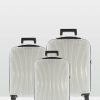 Travel And Luggage * | Cobb & Co Adelaide Luggage 3 Piece Hardside Spinner White