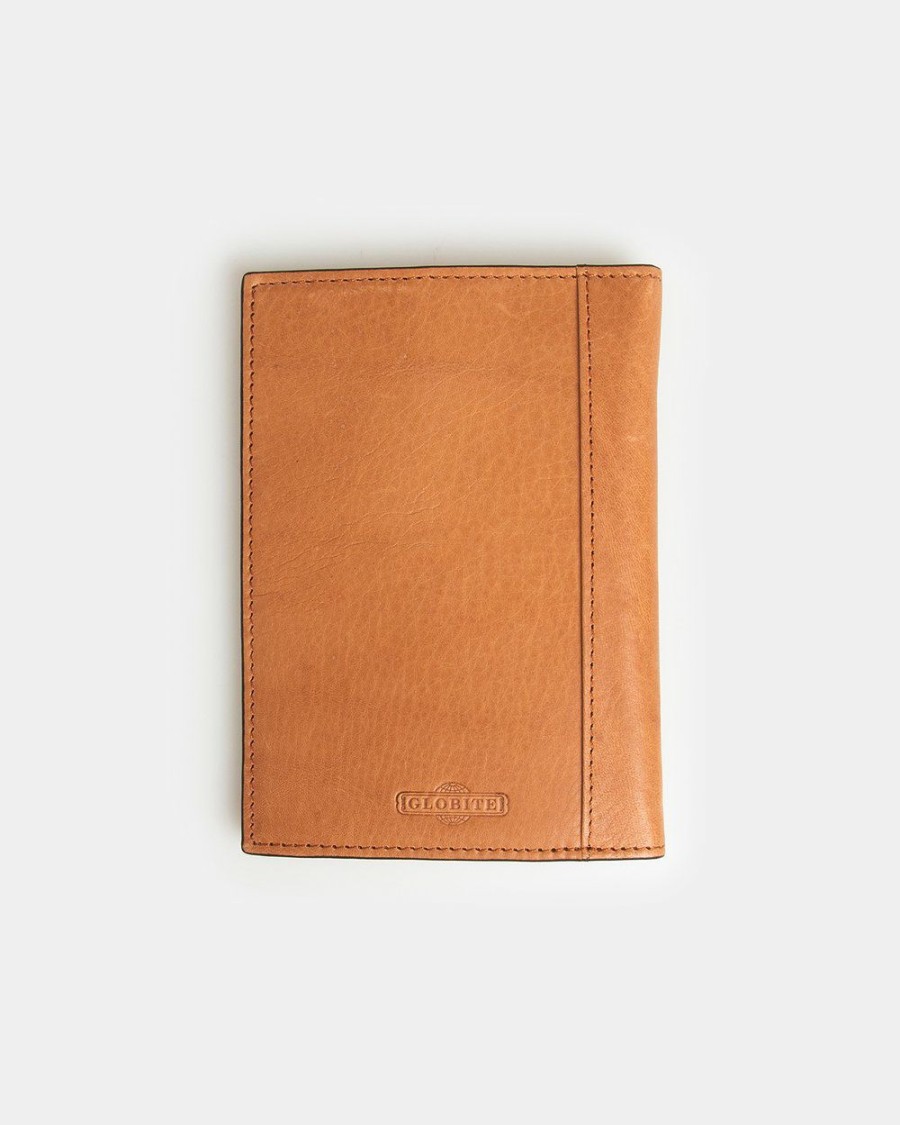 Travel And Luggage * | Globite Leather Passport Cover With Rfid Flinders Tan