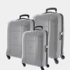 Travel And Luggage * | Echolac Japan Florence Hard Side 3 Piece Set Silver