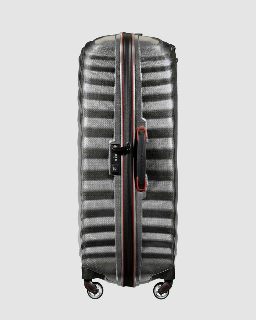 Travel And Luggage * | Samsonite Lite-Shock Sport 81Cm Spinner Case Eclipse Grey & Red