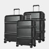 Bags * | Cobb & Co Sydney Polycarbonate Luggage 3 Piece Set Black