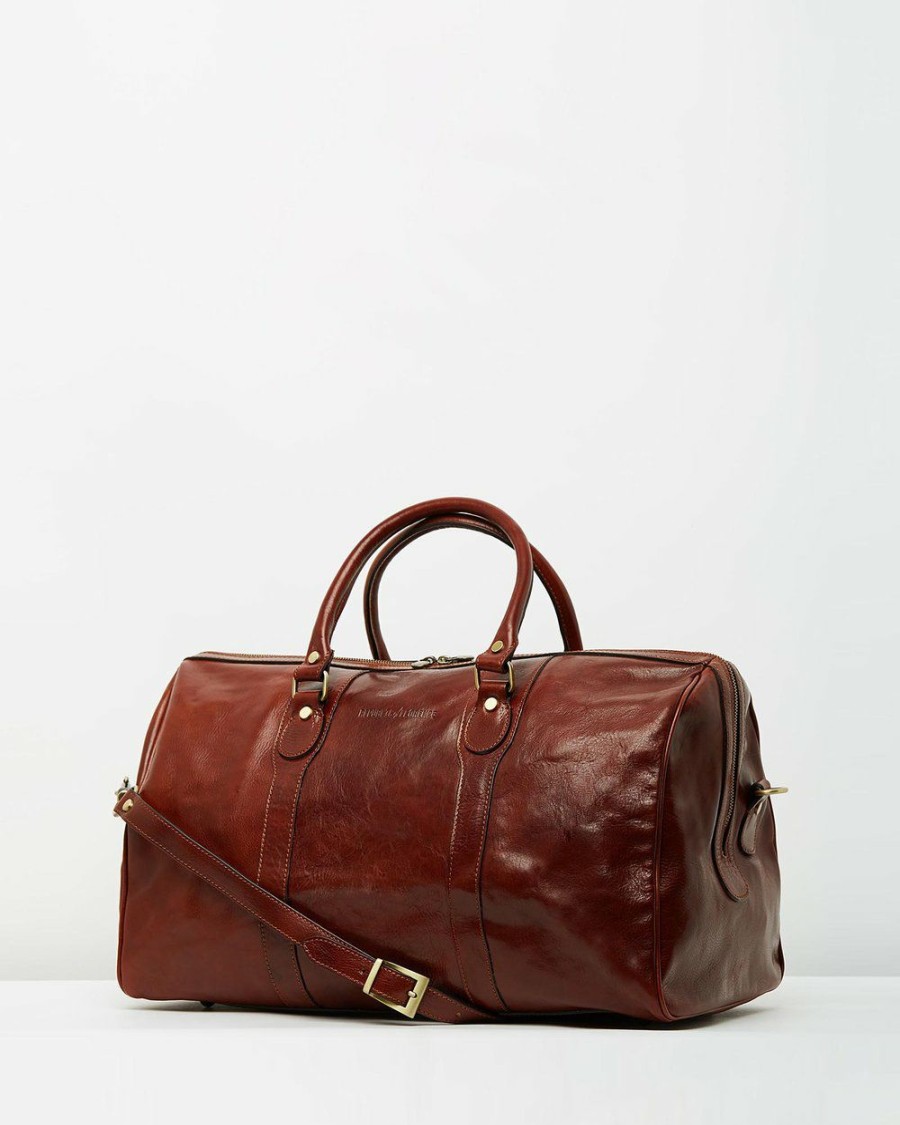 Bags * | Republic Of Florence Beltrami Weekender Brown