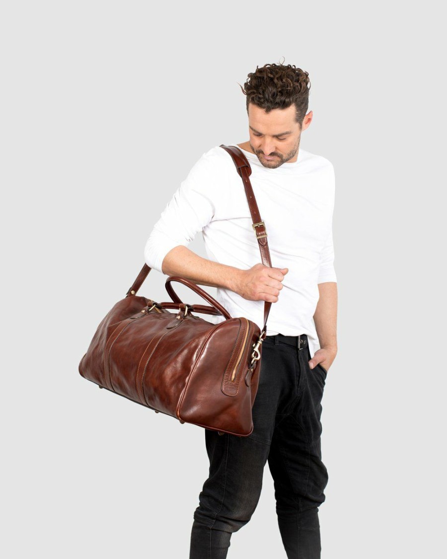 Bags * | Republic Of Florence Beltrami Weekender Brown