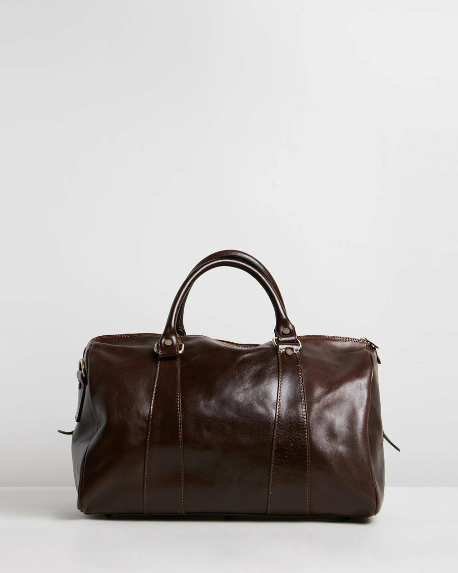 Bags * | Republic Of Florence Small Nardi Overnight Bag Chocolate