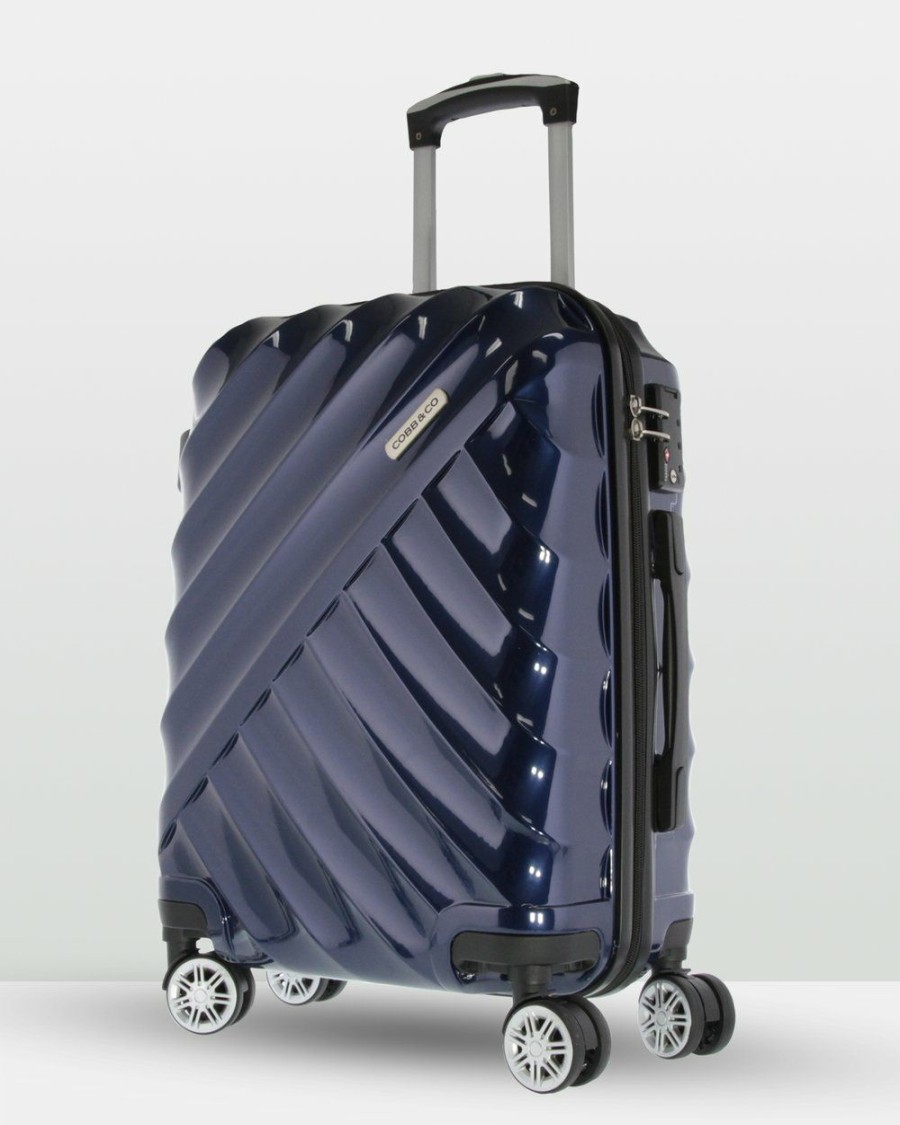 Bags * | Cobb & Co Bendigo Polycarbonate Luggage 3 Piece Set Navy