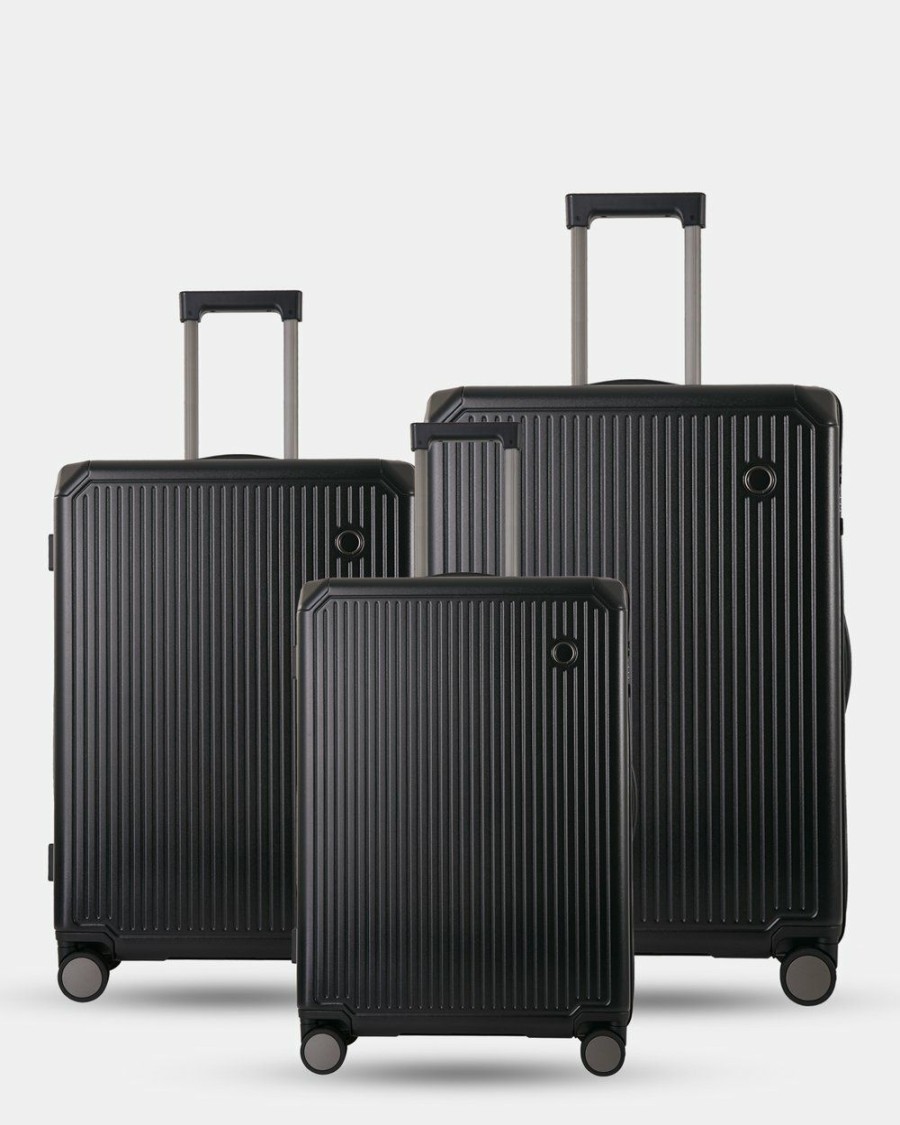 Travel Bags * | Echolac Japan Dublin 3 Piece Set Blk