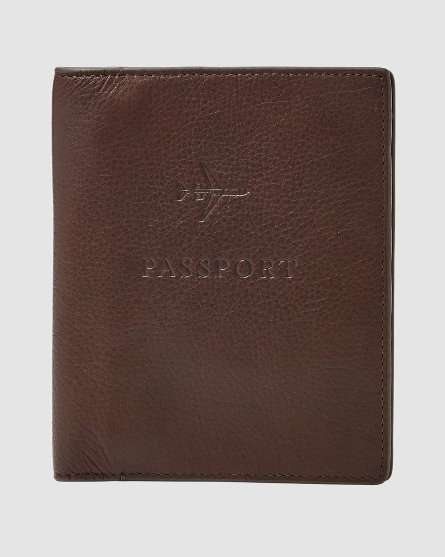 Travel Bags * | Fossil Travel Dark Brown Bifold Wallet