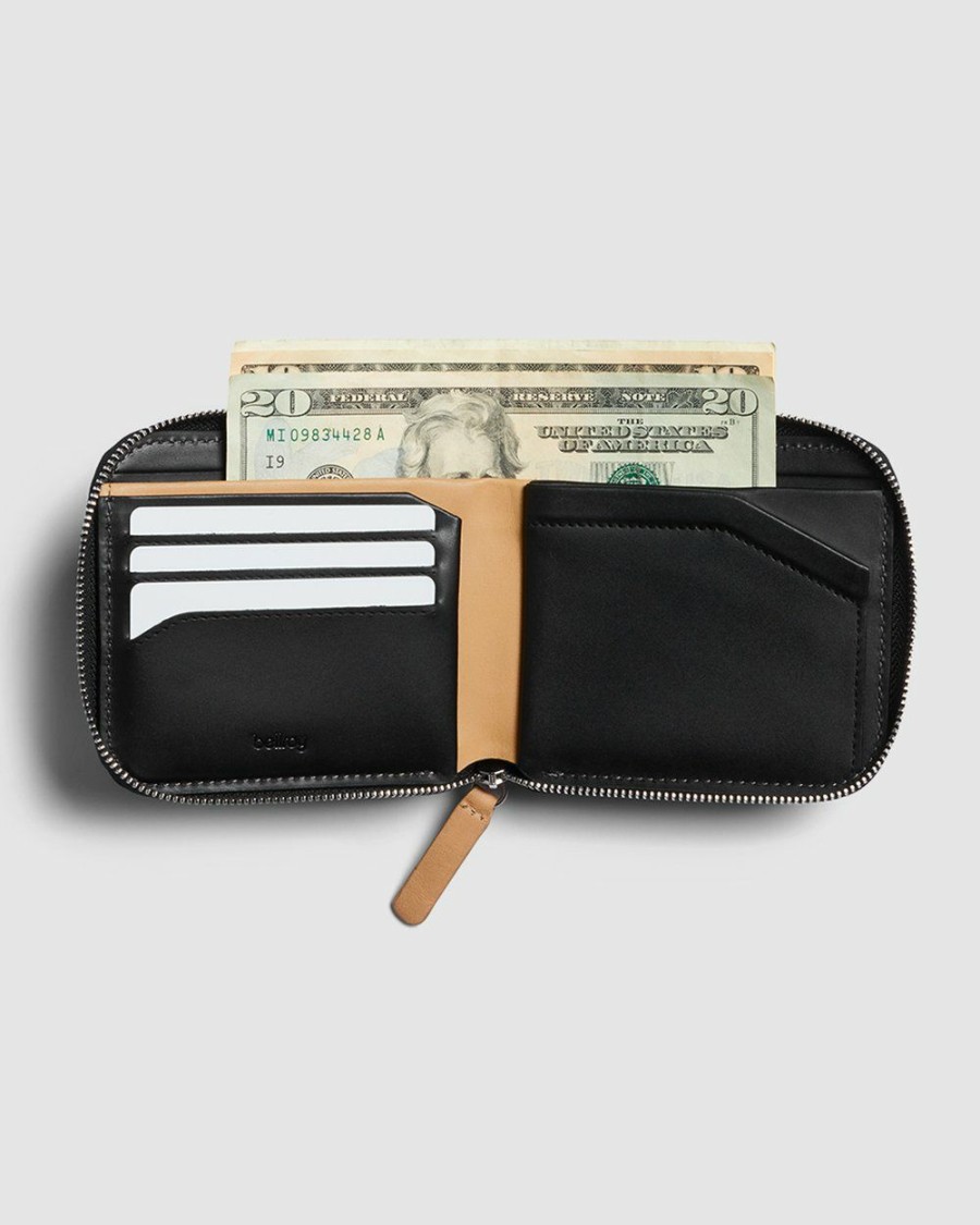 Wallets * | Bellroy Zip Wallet Black