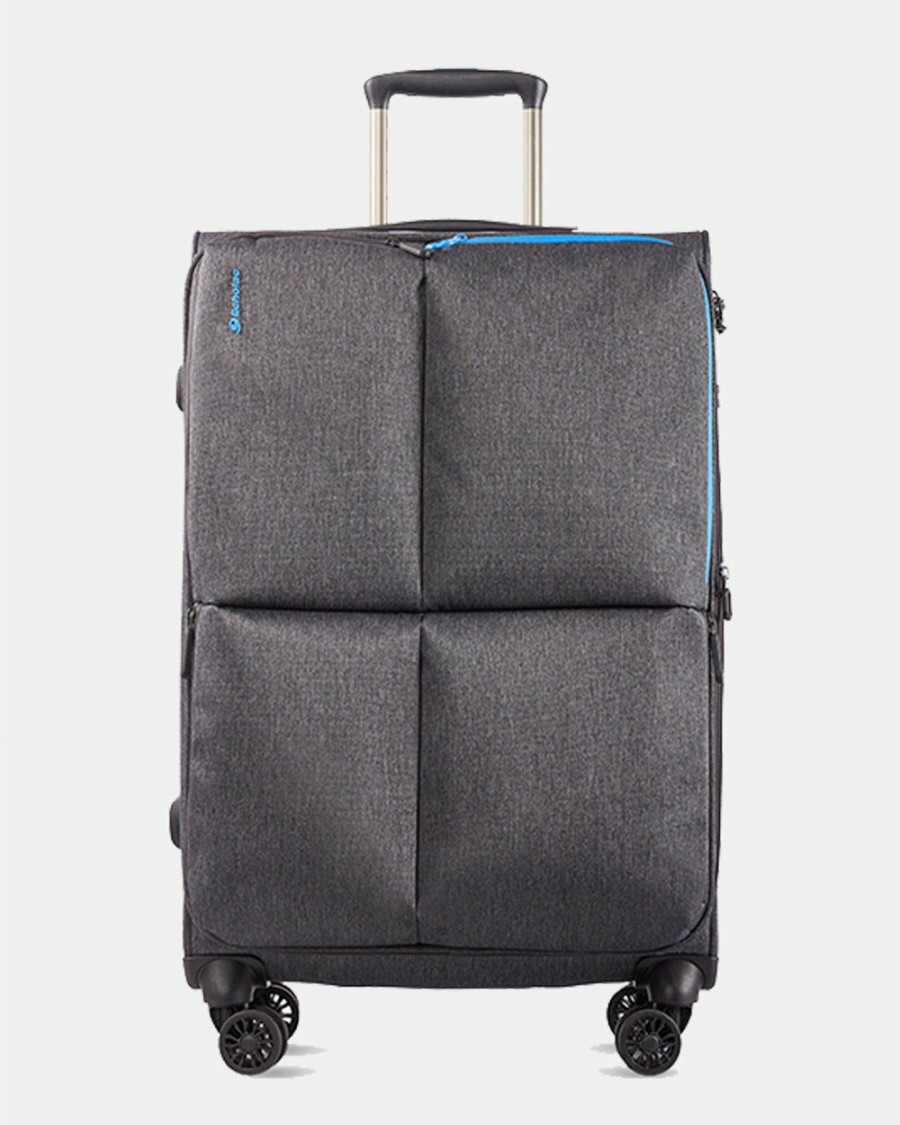 Travel And Luggage * | Echolac Japan Serpentine Echolac On-Board Soft Side Case Grey Blue