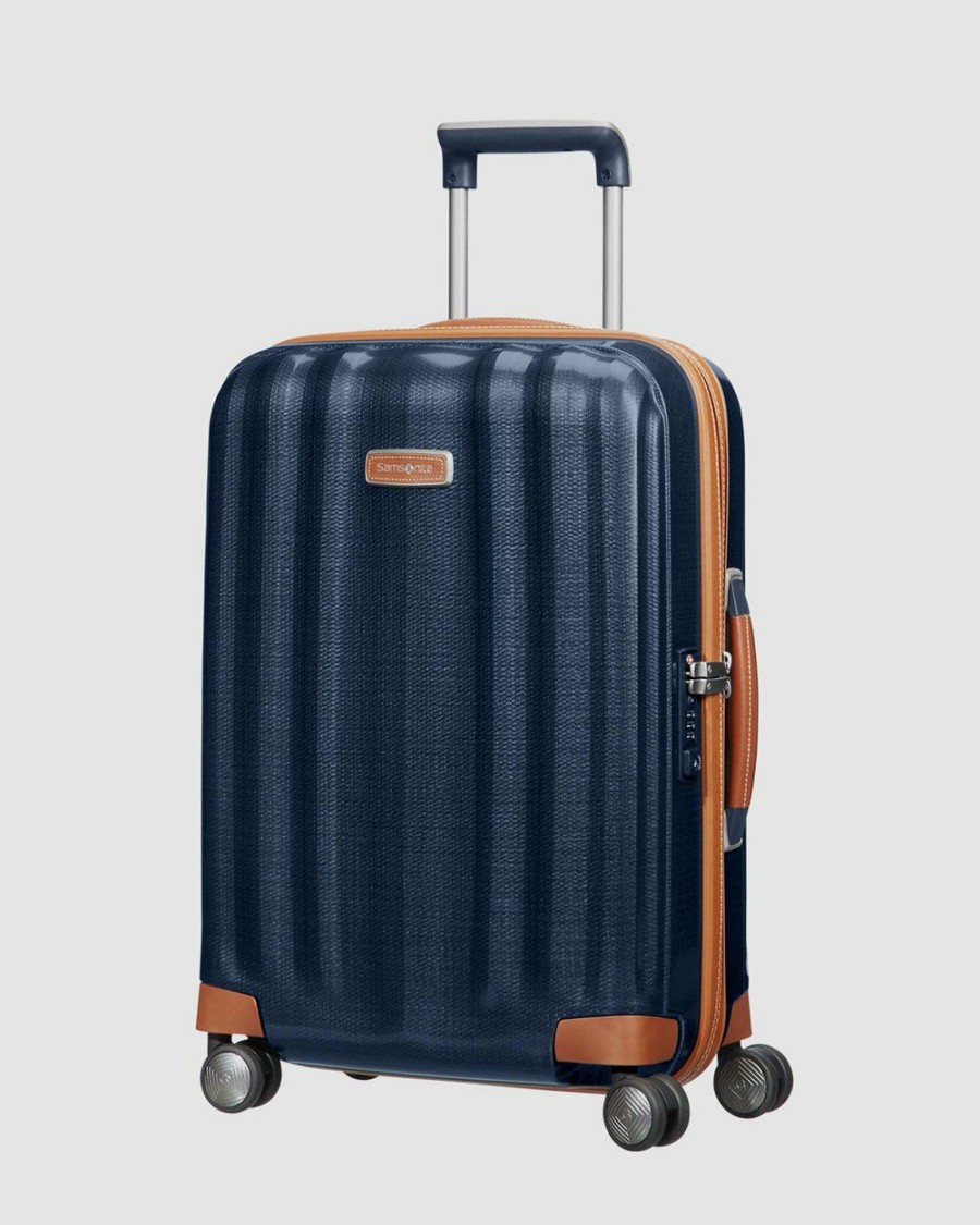 Travel And Luggage * | Samsonite Lite-Cube Dlx 55Cm Spinner Midnight Blue