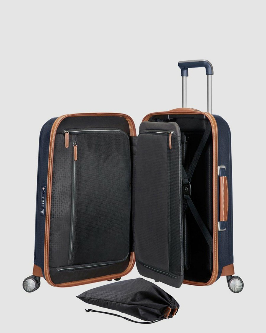 Travel And Luggage * | Samsonite Lite-Cube Dlx 55Cm Spinner Midnight Blue