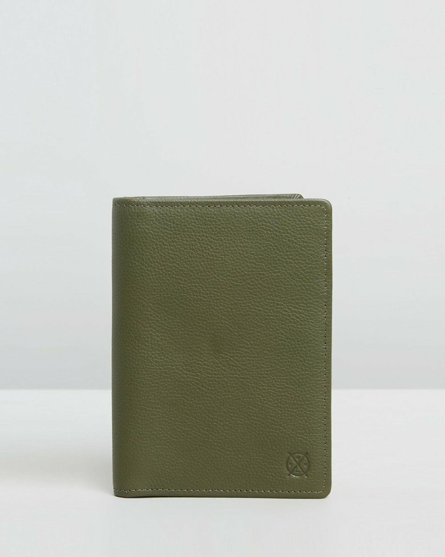 Travel And Luggage * | Stitch & Hide Atlas Passport Holder Olive