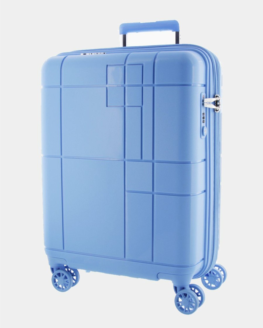 Travel Bags * | Echolac Japan Los Angeles Echolac On-Board Hard Side Case Blue