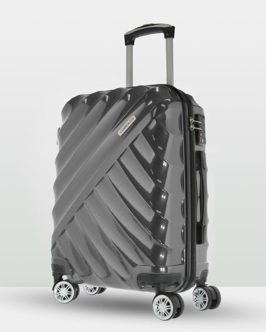 Bags * | Cobb & Co Bendigo Polycarbonate Luggage 3 Piece Set Grey