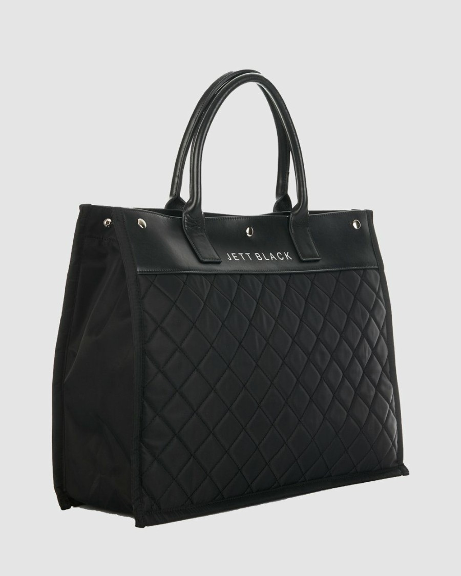 Outdoors * | Jett Black The Brooklyn Large Tote Bag Black