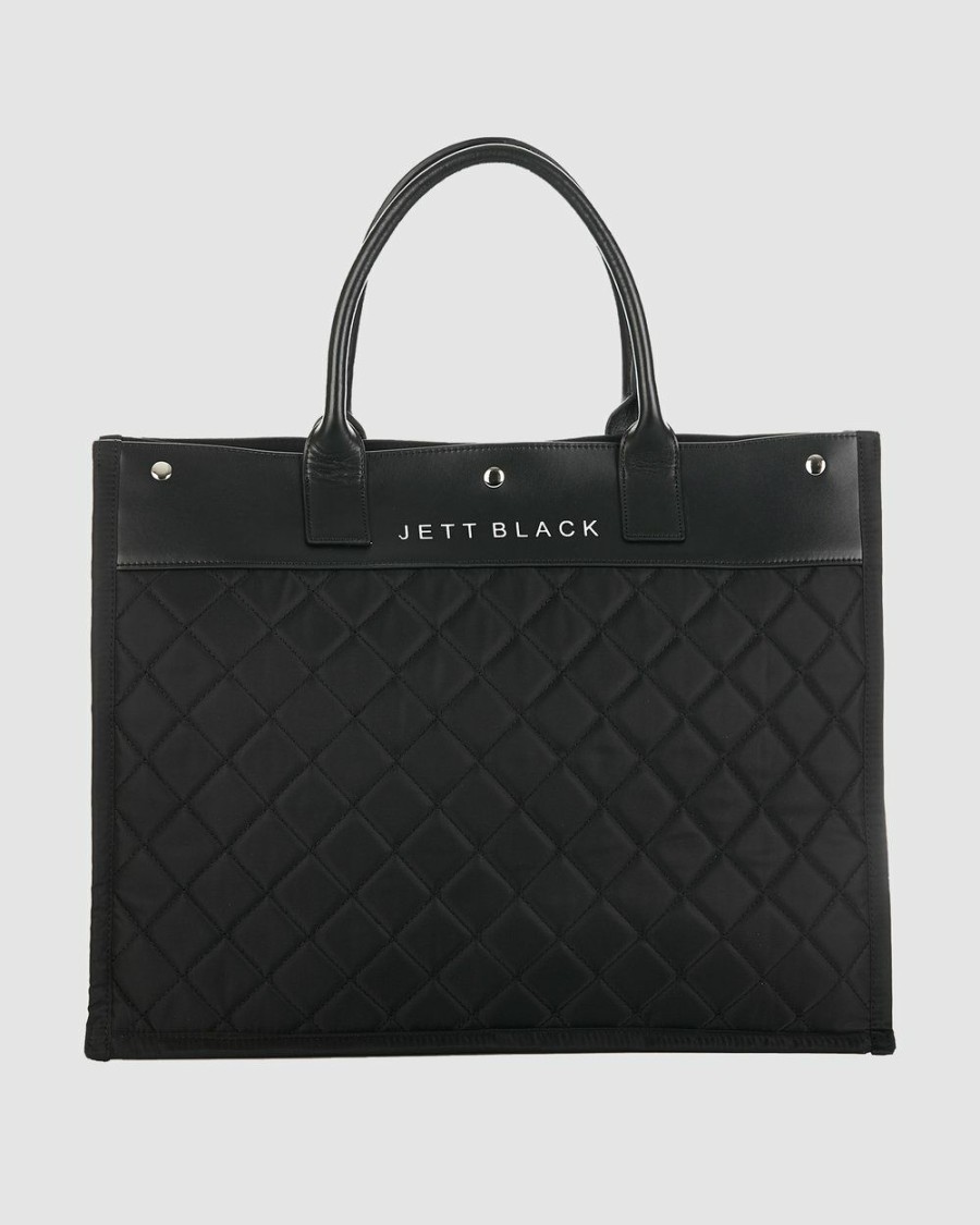 Outdoors * | Jett Black The Brooklyn Large Tote Bag Black