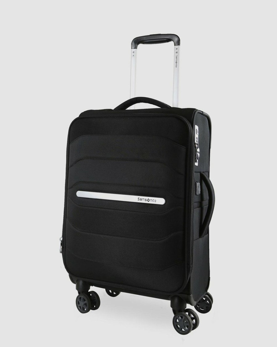 Travel And Luggage * | Samsonite Octolite Spinner 55Cm Spinner Suitcase Black