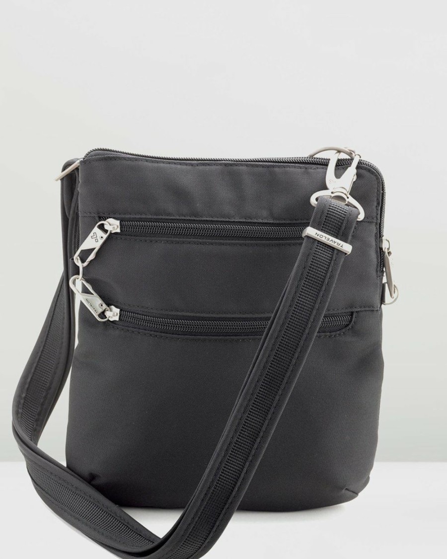 Bags * | Travelon Classic N/S Shoulder Bag Black