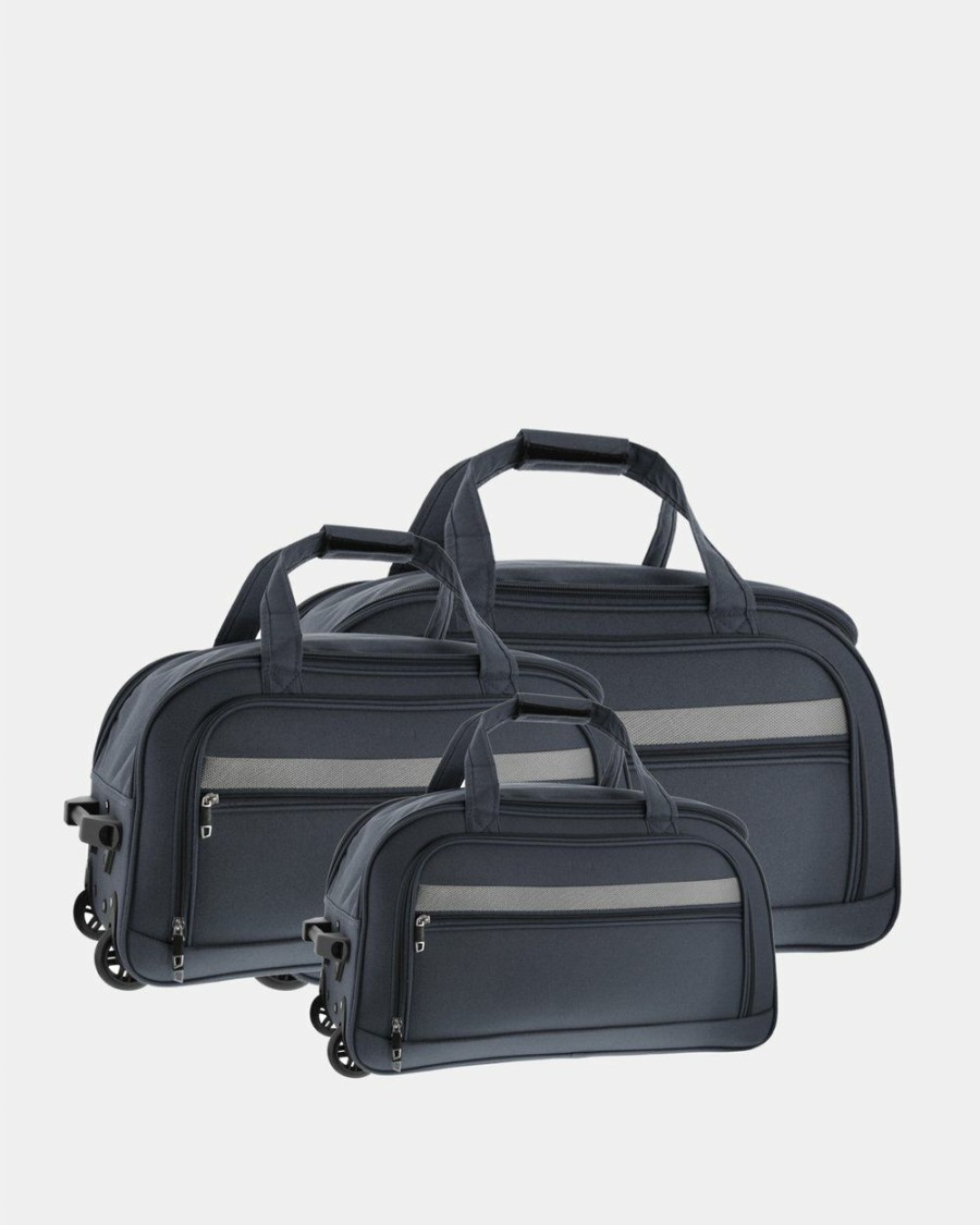 Travel And Luggage * | Cobb & Co Devonport Wheel Bag 3 Piece Set Grey