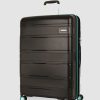 Travel And Luggage * | American Tourister Litevlo Spinner 69/25 Black & Turquoise