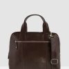 Bags * | Cobb & Co Turner Leather Laptop Satchel Cognac