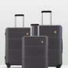 Travel Bags * | Echolac Japan Rome Echolac 3 Piece Luggage Set Grey