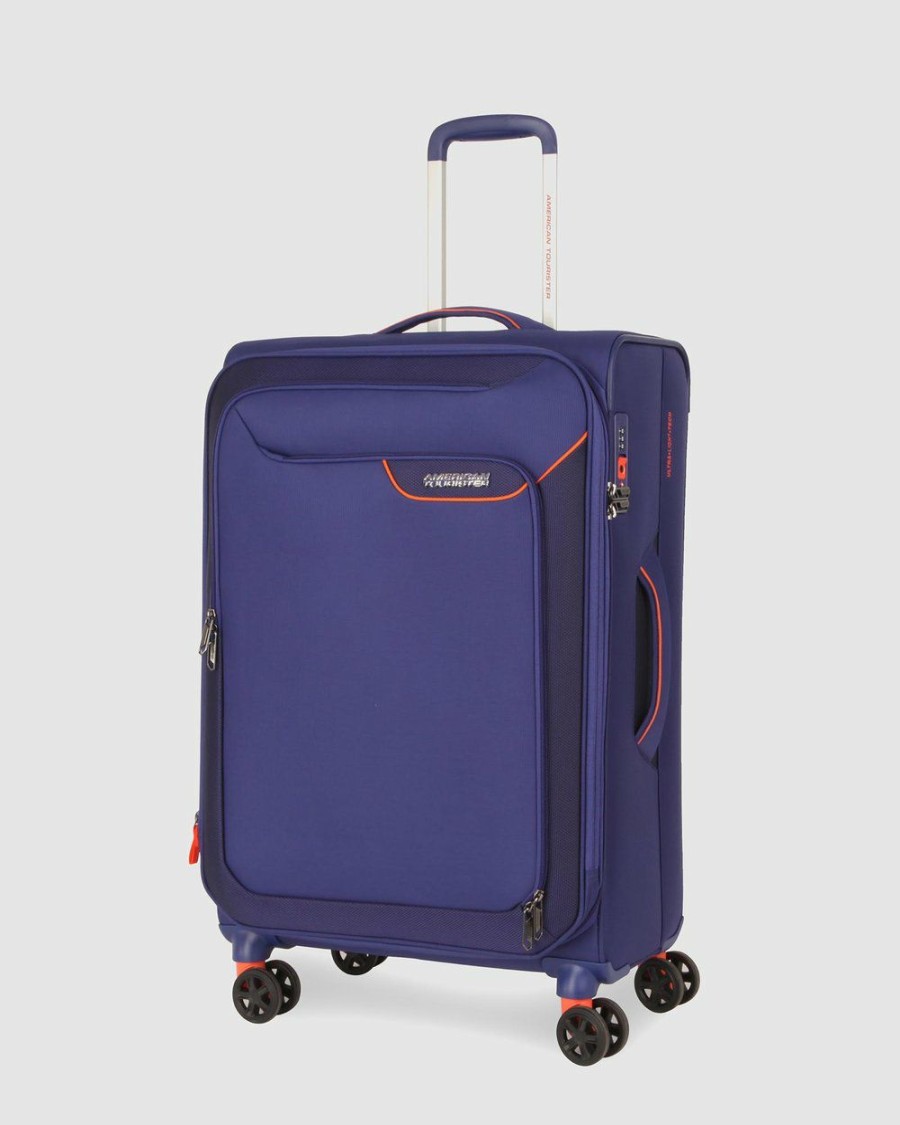 Travel And Luggage * | American Tourister Applite 4Security Spinner 71/27/ Exp Tsa Suitcase Bodega Blue