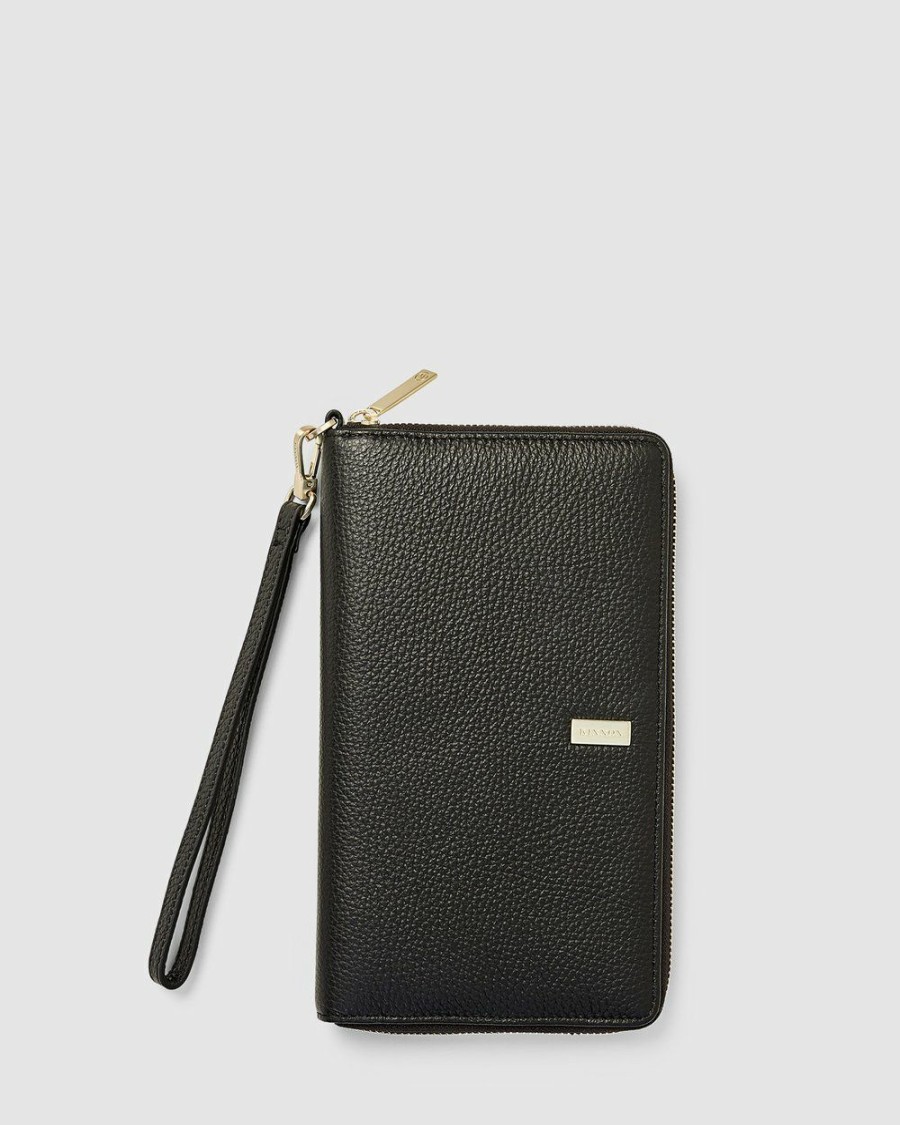 Travel Bags * | Kinnon Hemingway Travel Wallet Black