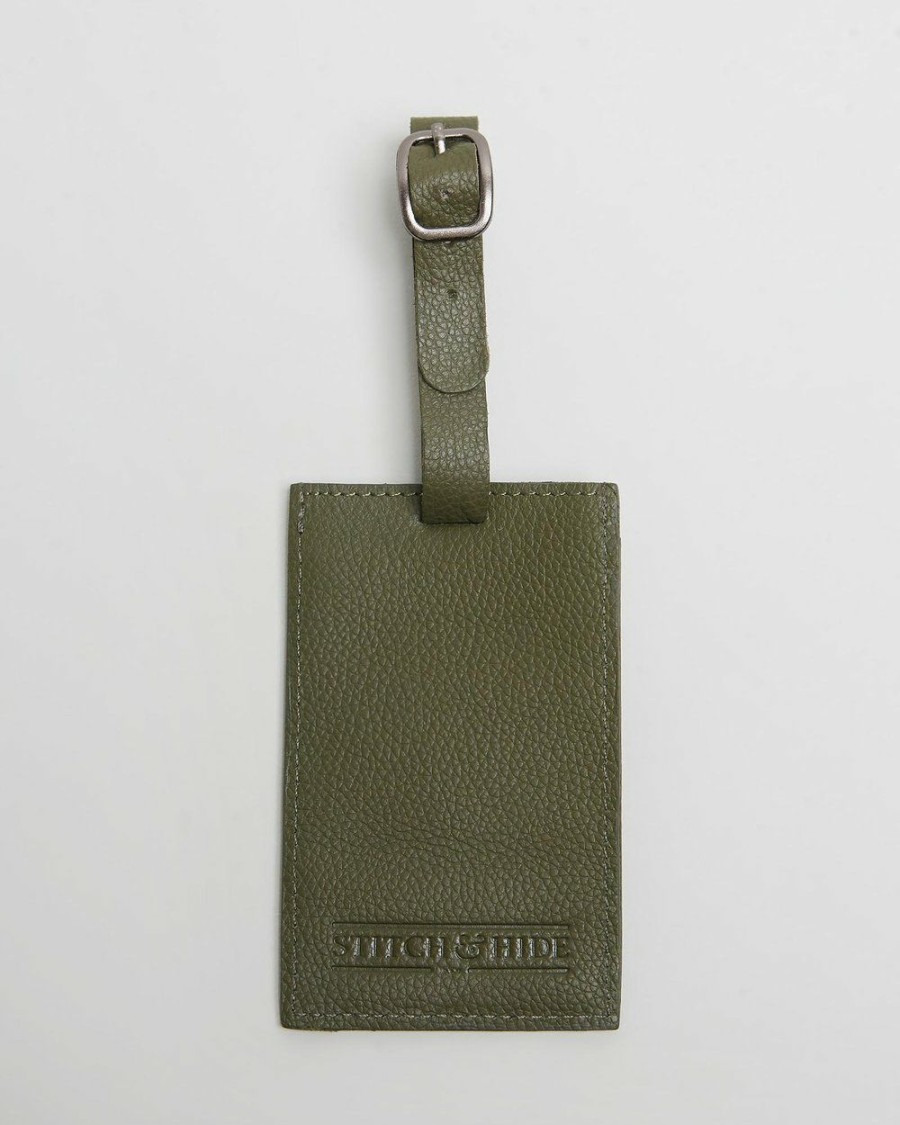 Travel Bags * | Stitch & Hide Miles Luggage Tag Olive