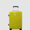 Travel And Luggage * | Jett Black Carbon Yellow Series Carry On Suitcase