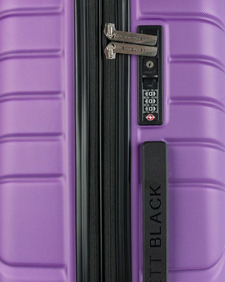 Bags * | Jett Black Violet Maze Luggage Set