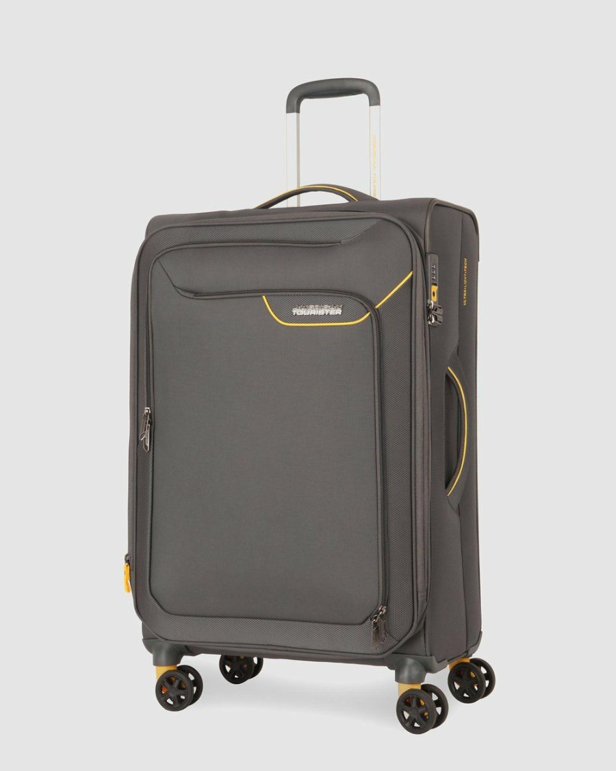 Travel And Luggage * | American Tourister Applite 4Security Spinner 71/27/ Exp Tsa Suitcase Lightning Grey