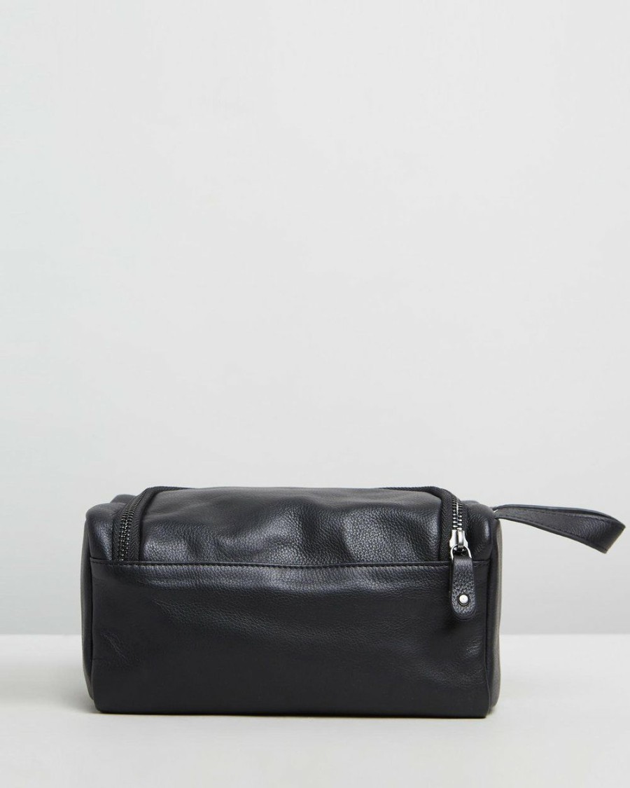 Bags * | Stitch & Hide Jett Toiletry Bag Black