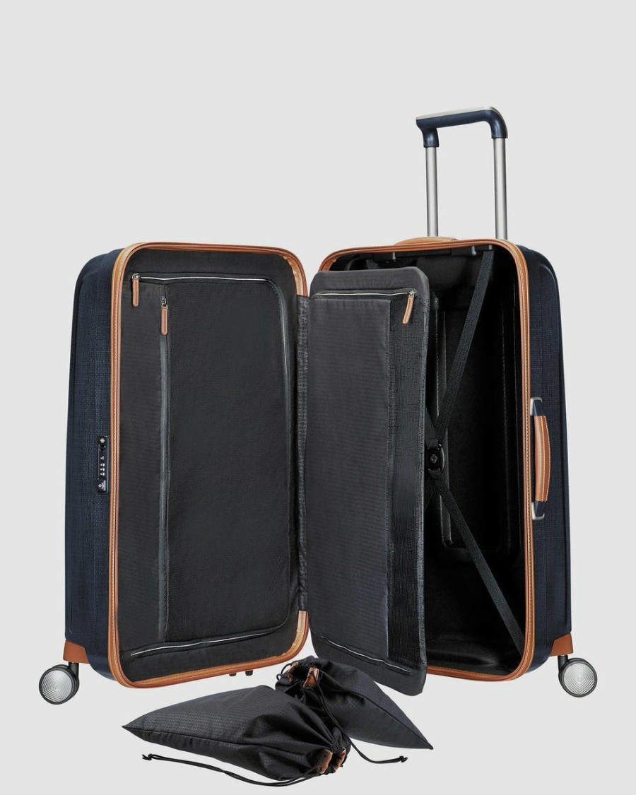 Travel And Luggage * | Samsonite Lite-Cube Dlx 68Cm Spinner Midnight Blue