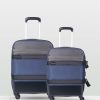 Travel Bags * | Echolac Japan Glasgow Echolac Soft 2 Piece Luggage Set Navy