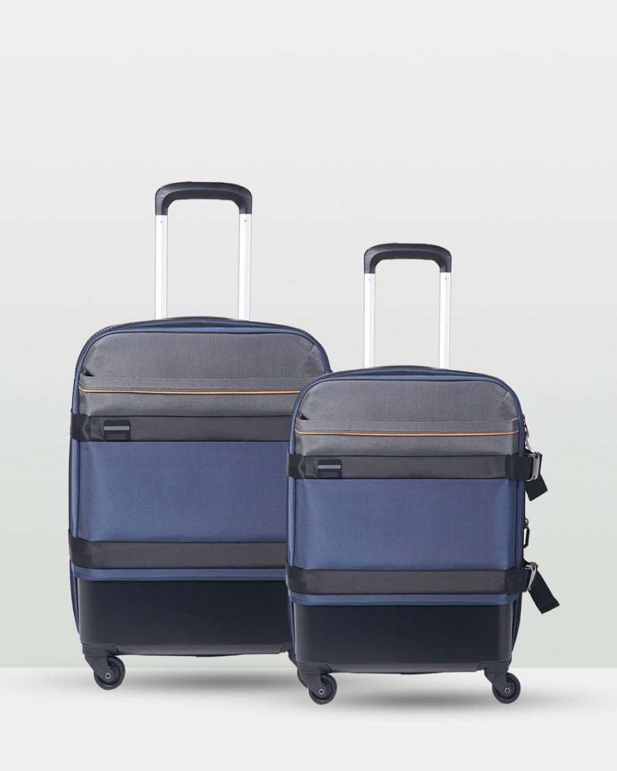 Travel Bags * | Echolac Japan Glasgow Echolac Soft 2 Piece Luggage Set Navy