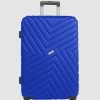 Bags * | Jett Black Royal Blue Maze Medium Suitcase